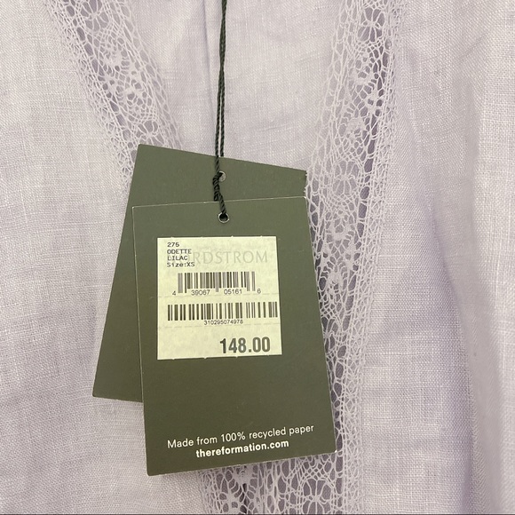 Reformation Odette Lace Inset Top - Picture 6 of 8